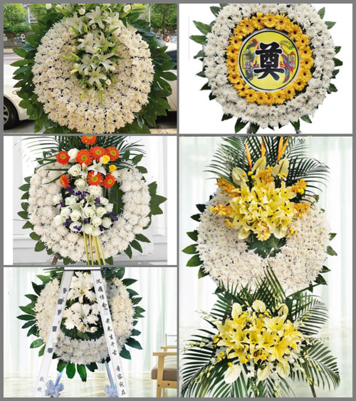 湖北黄冈市黄梅县濯港镇白湖村花圈速递